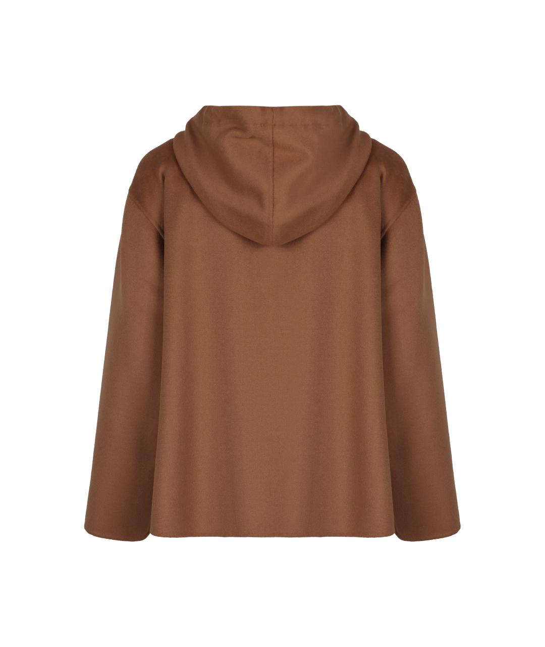 MAX MARA STUDIO Коричневая кашемировая куртка, фото 2