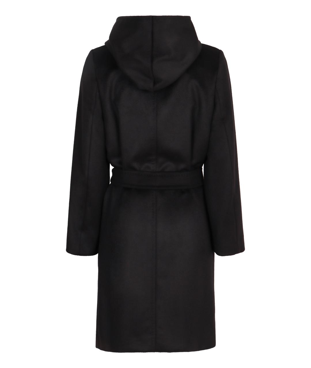 MAX MARA STUDIO Черное шерстяное пальто, фото 2