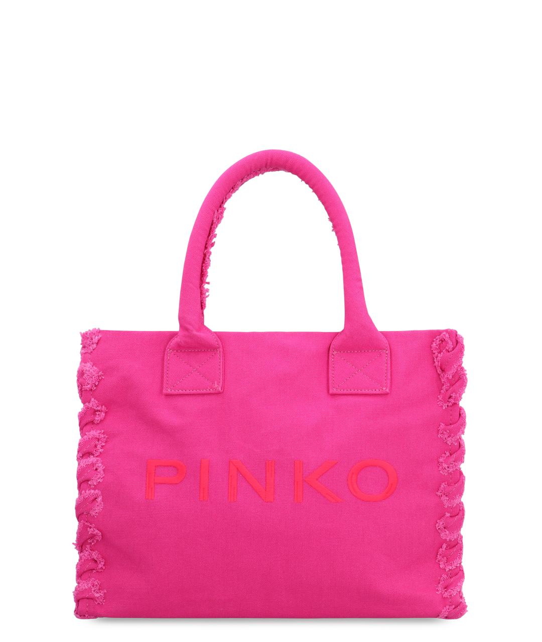 PINKO Фуксия синтетическая сумка тоут, фото 1