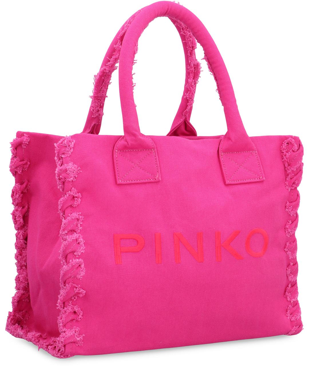 PINKO Фуксия синтетическая сумка тоут, фото 3