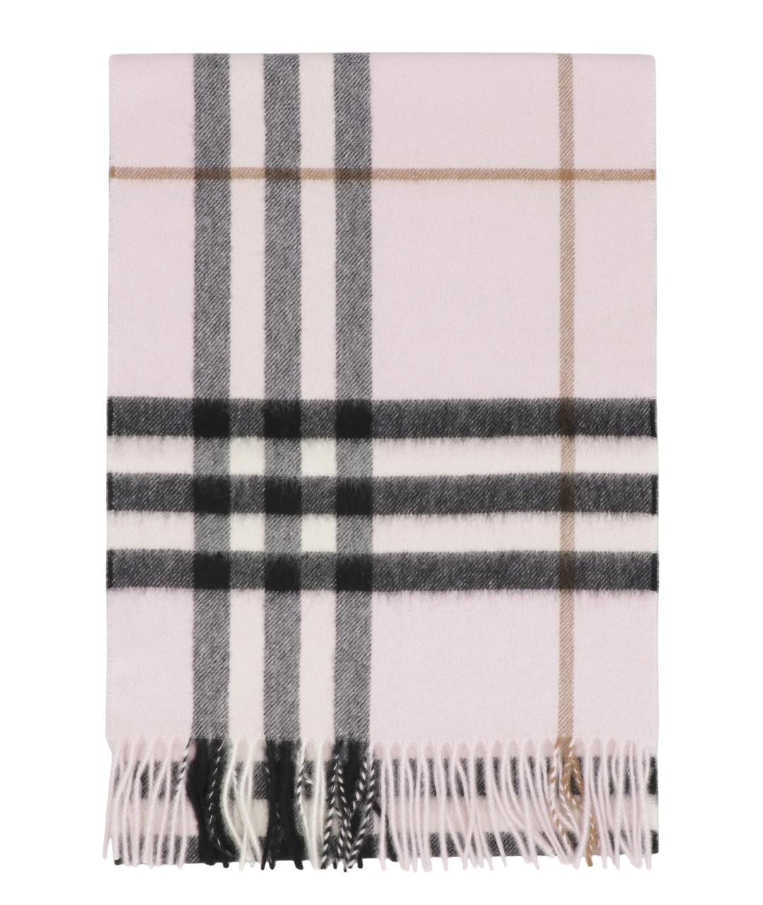 BURBERRY Розовый кашемировый шарф, фото 1