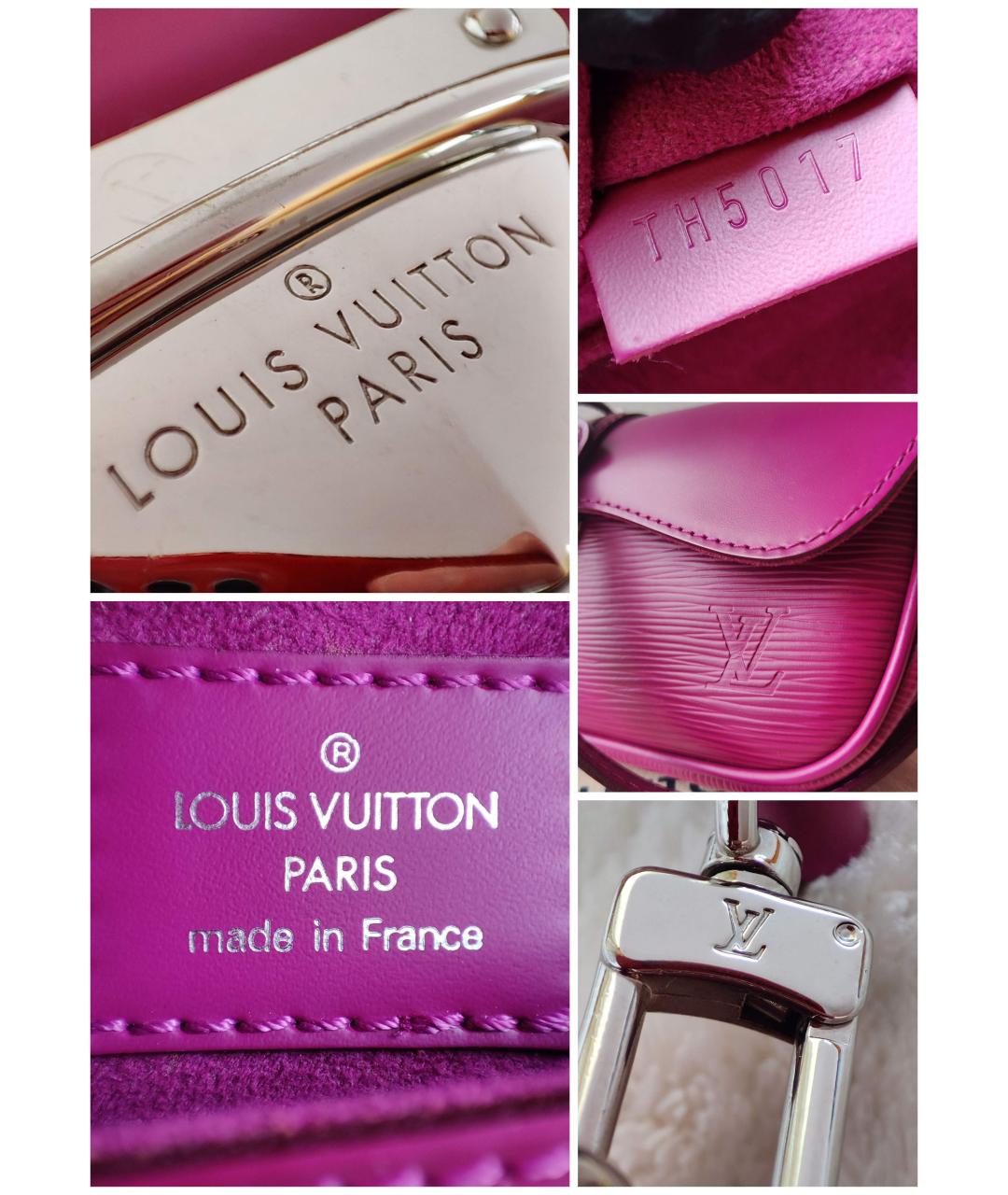LOUIS VUITTON Фуксия кожаная сумка через плечо, фото 9