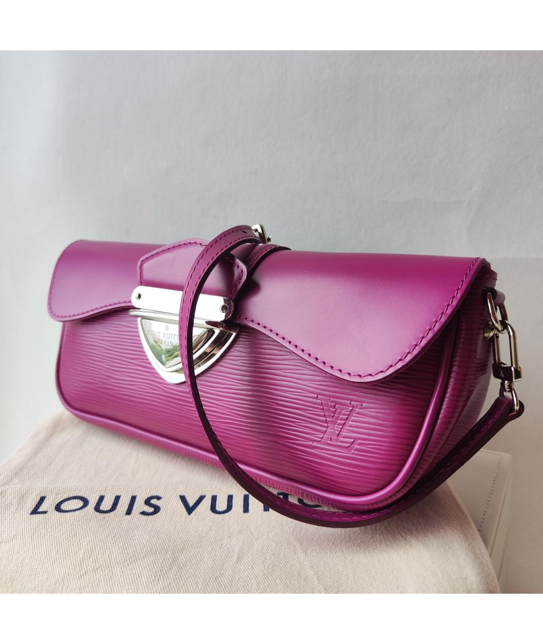 LOUIS VUITTON Фуксия кожаная сумка через плечо, фото 2