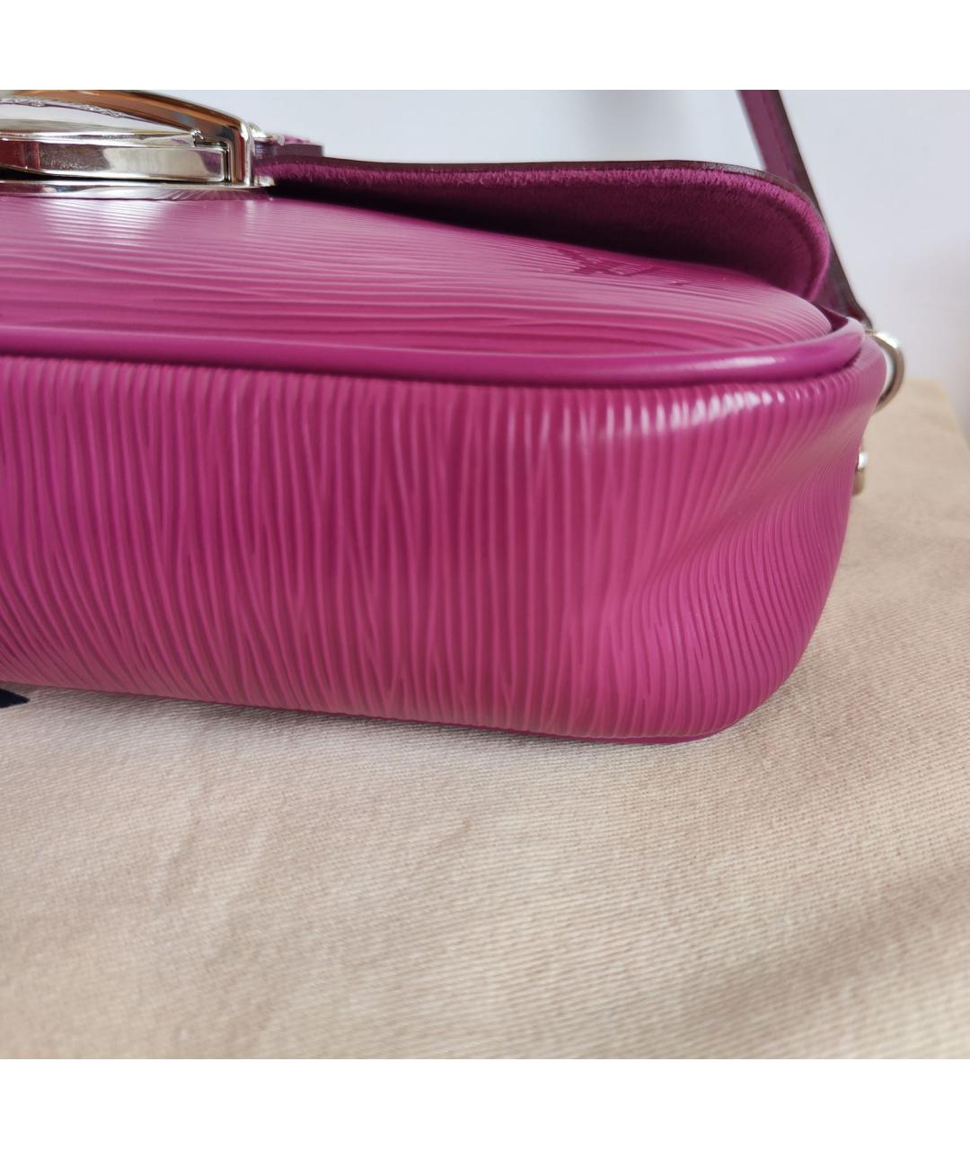 LOUIS VUITTON Фуксия кожаная сумка через плечо, фото 8