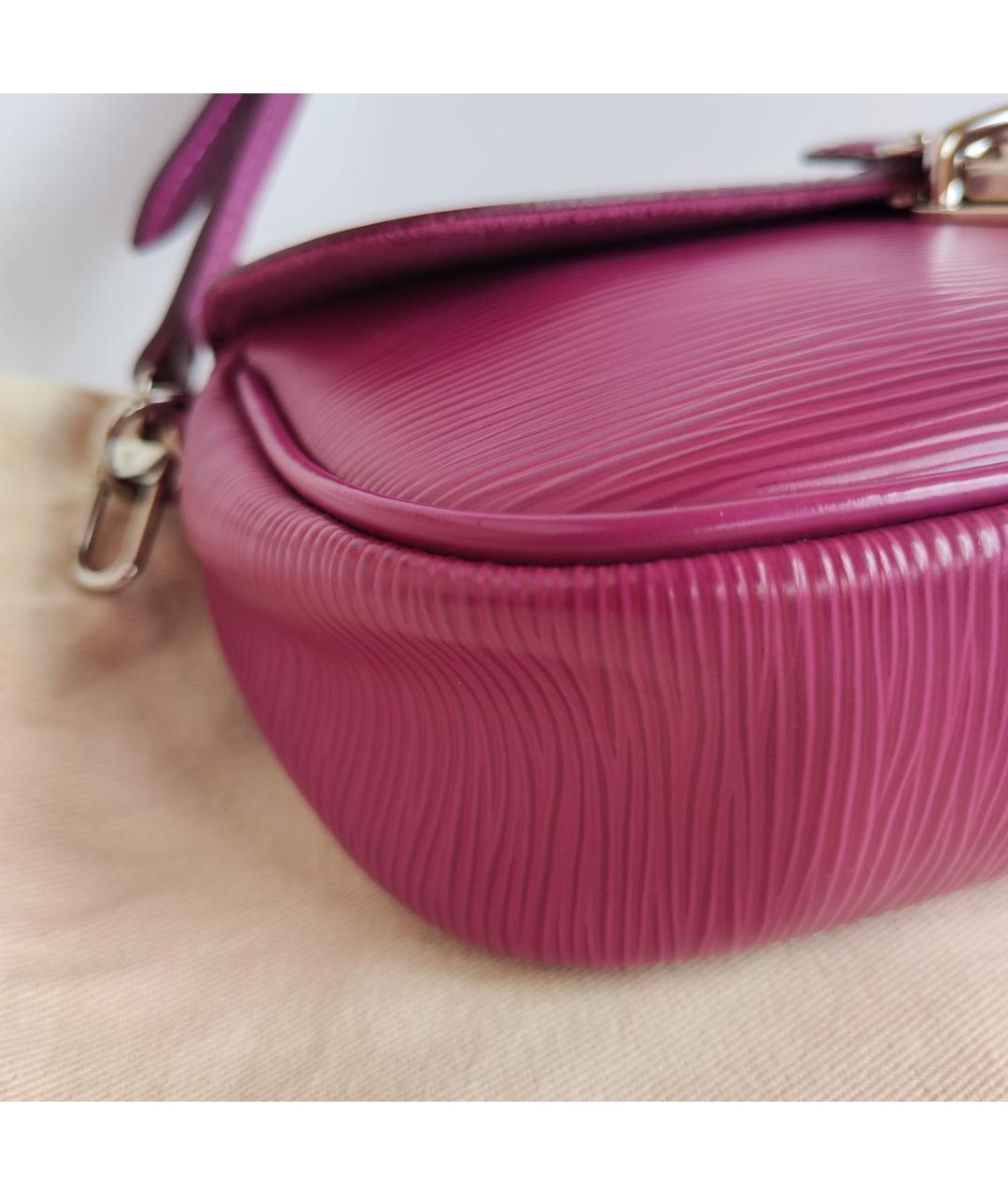 LOUIS VUITTON Фуксия кожаная сумка через плечо, фото 7