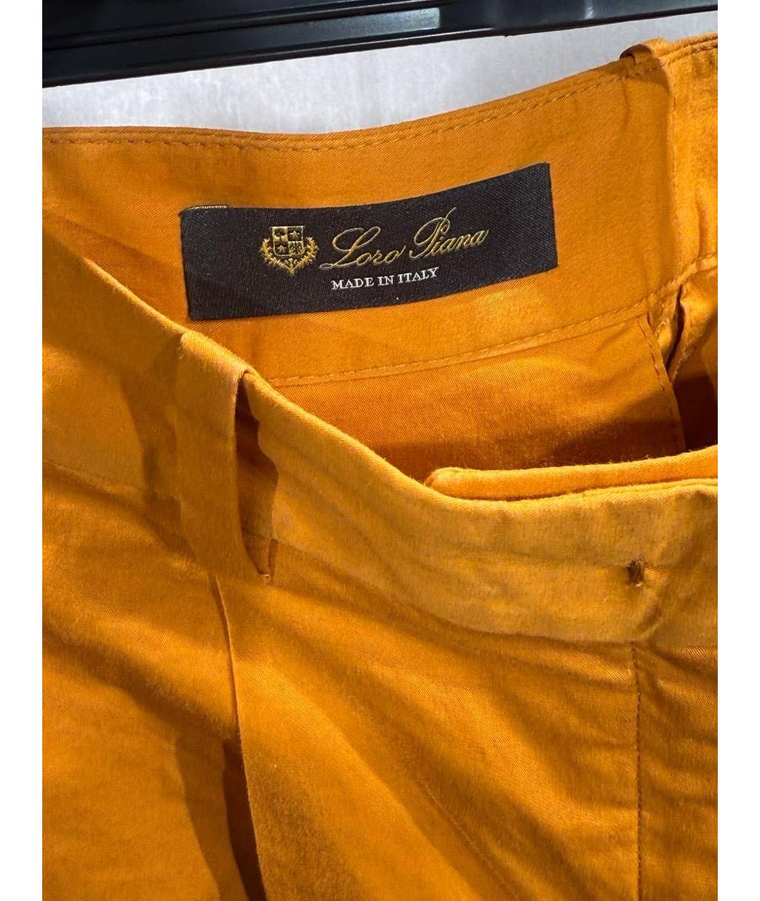 LORO PIANA Оранжевое хлопко-эластановые шорты, фото 3
