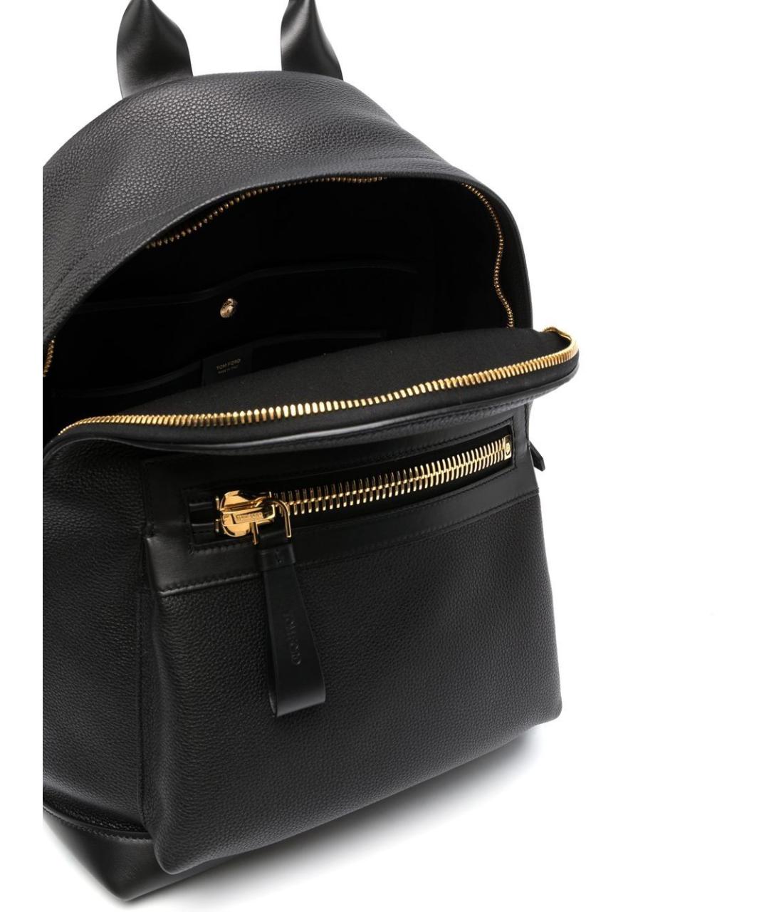 TOM FORD Черный кожаный рюкзак, фото 4