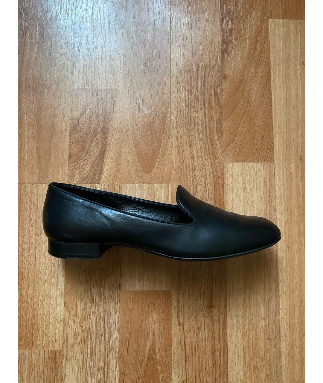 SAINT LAURENT Черные кожаные лоферы, фото 9