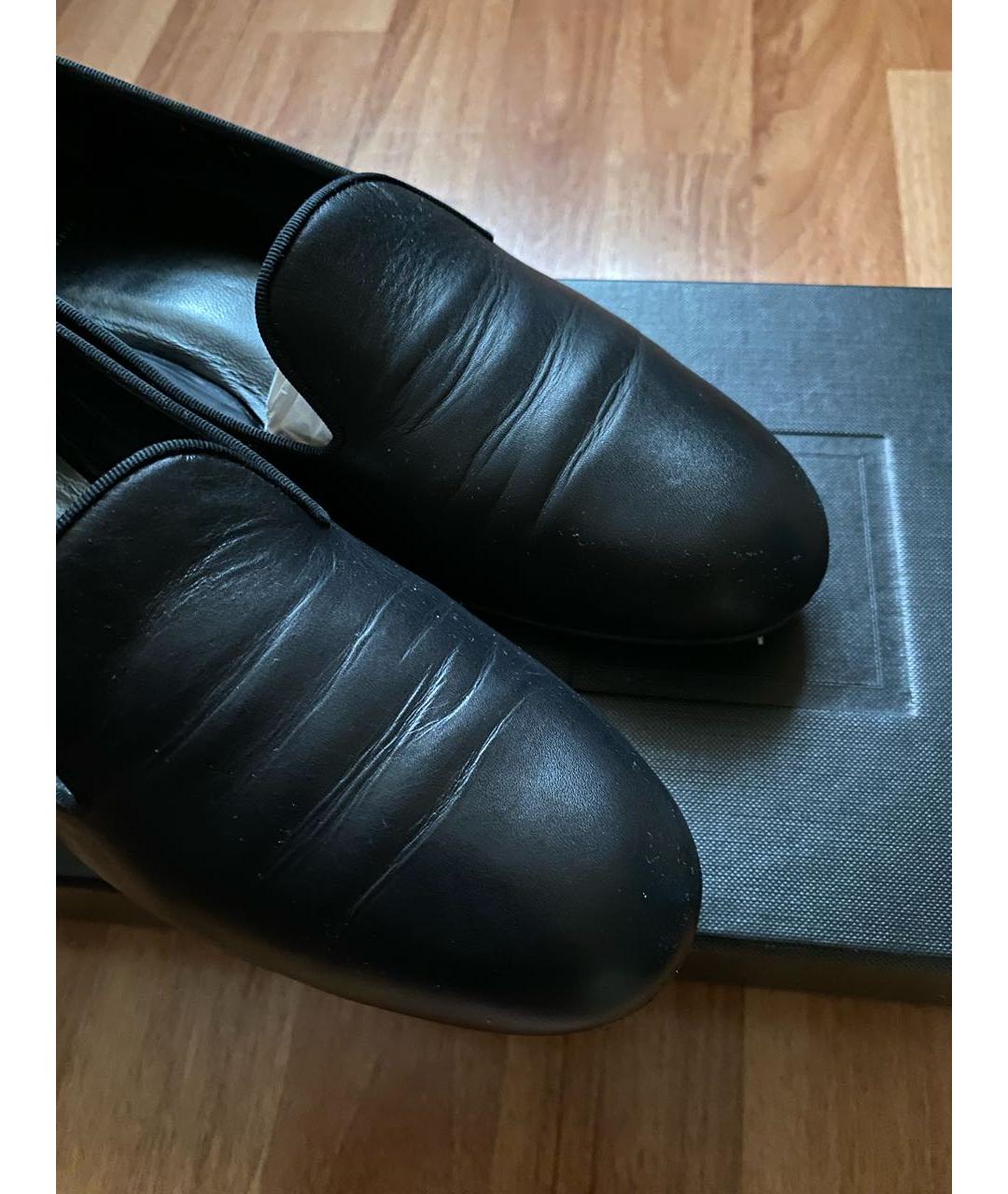SAINT LAURENT Черные кожаные лоферы, фото 7