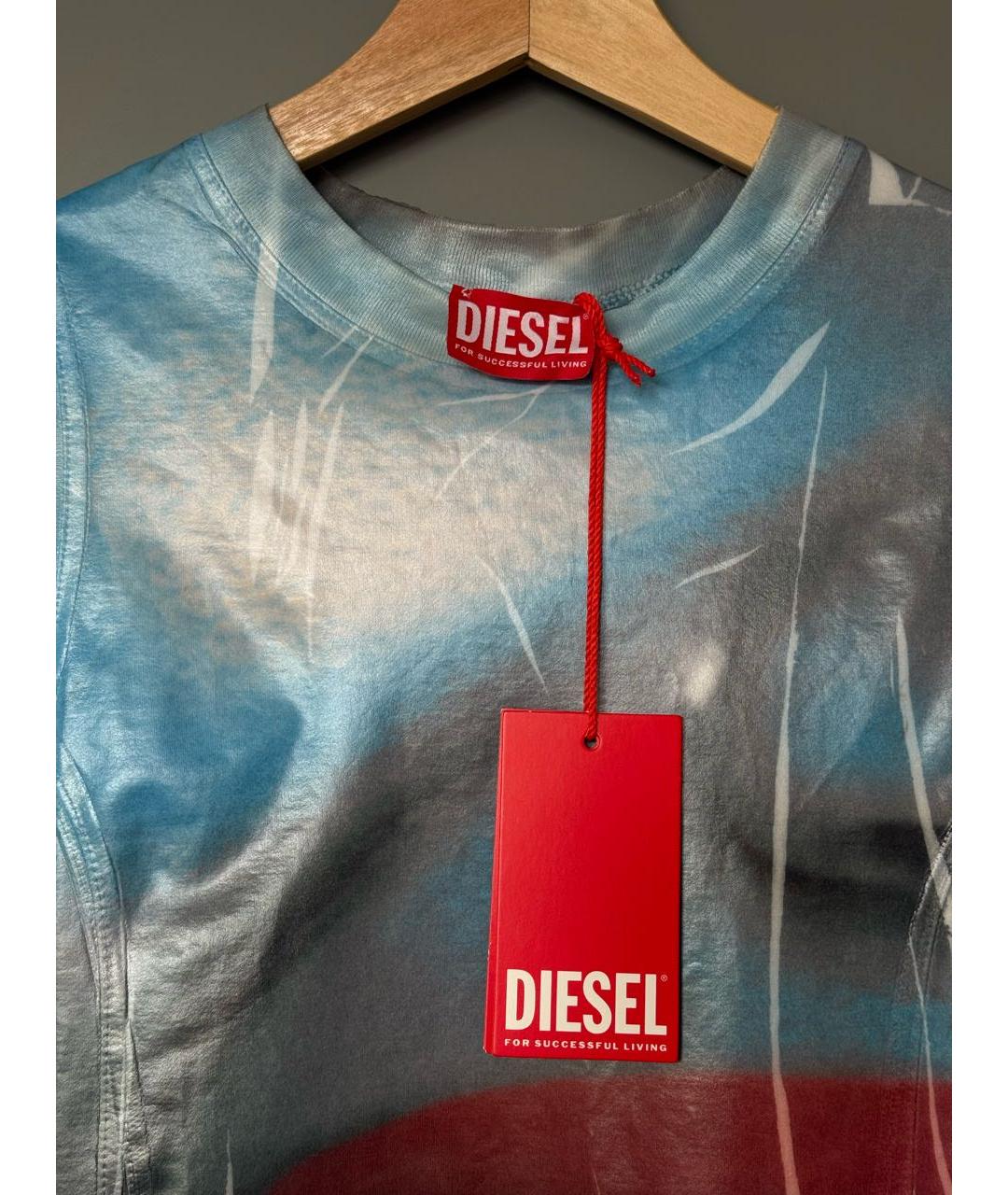 DIESEL Мульти хлопко-эластановое повседневное платье, фото 6