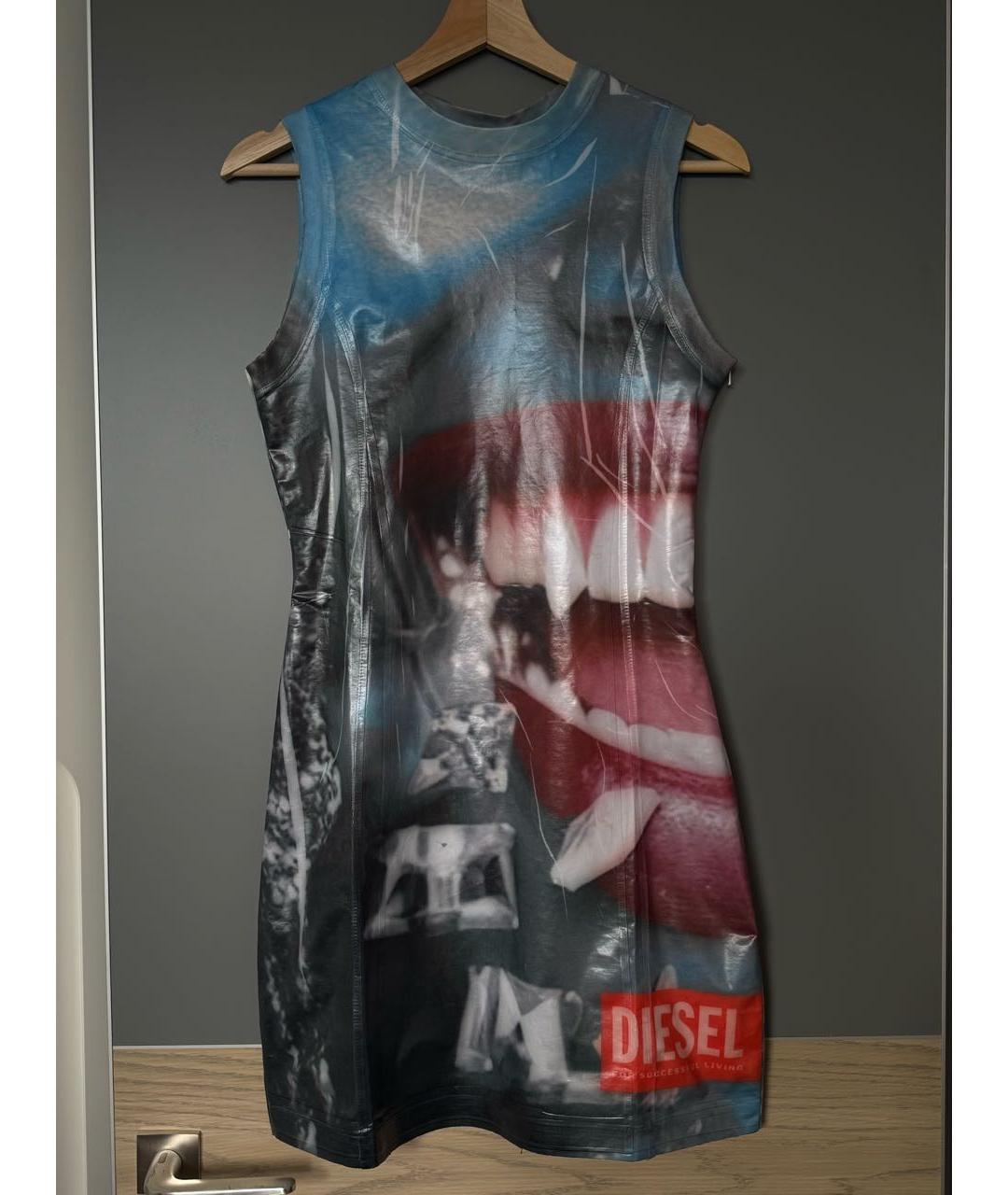 DIESEL Мульти хлопко-эластановое повседневное платье, фото 5