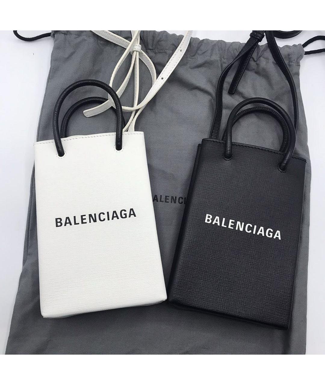 BALENCIAGA Белая кожаная сумка тоут, фото 3