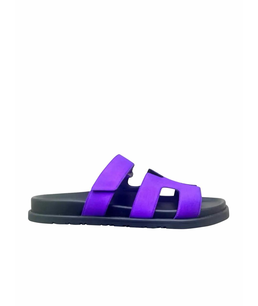 HERMES Текстильные сандалии, фото 1