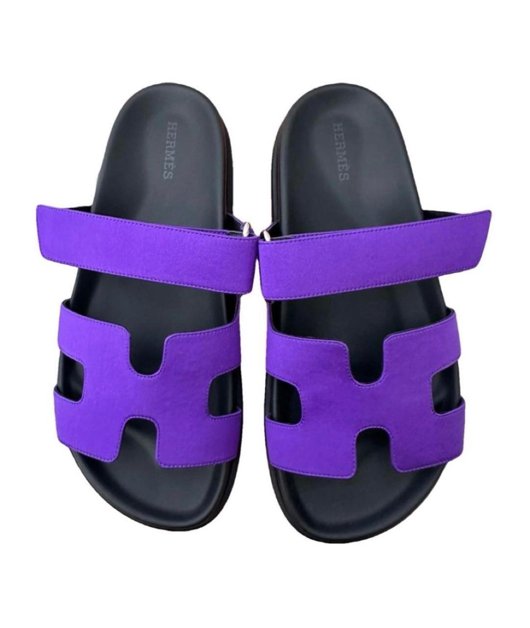 HERMES Текстильные сандалии, фото 4