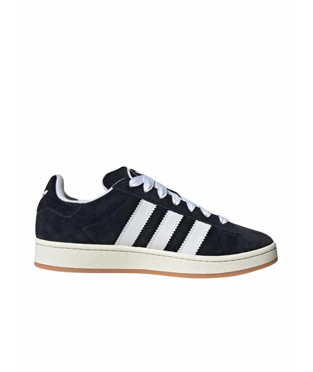ADIDAS Черные замшевые низкие кроссовки / кеды, фото 1