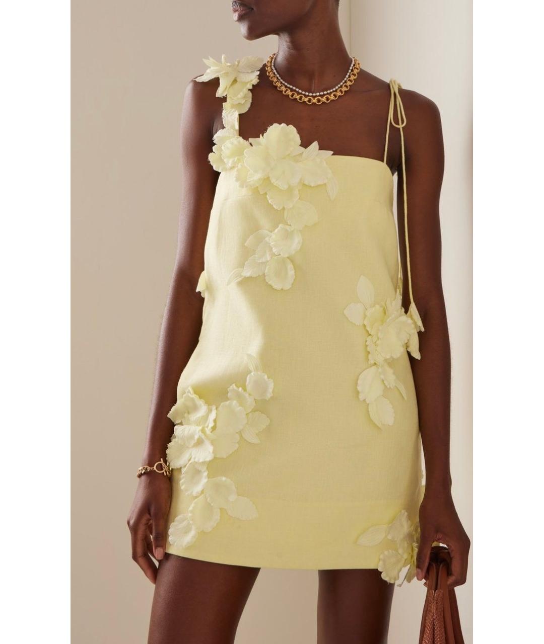 ZIMMERMANN Желтое коктейльное платье, фото 2