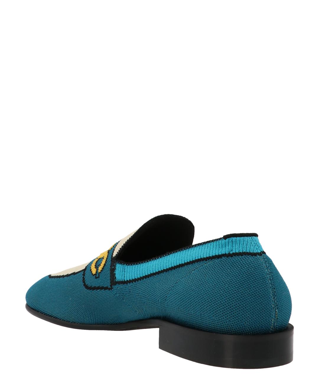 MARNI Бирюзовые текстильные лоферы, фото 2