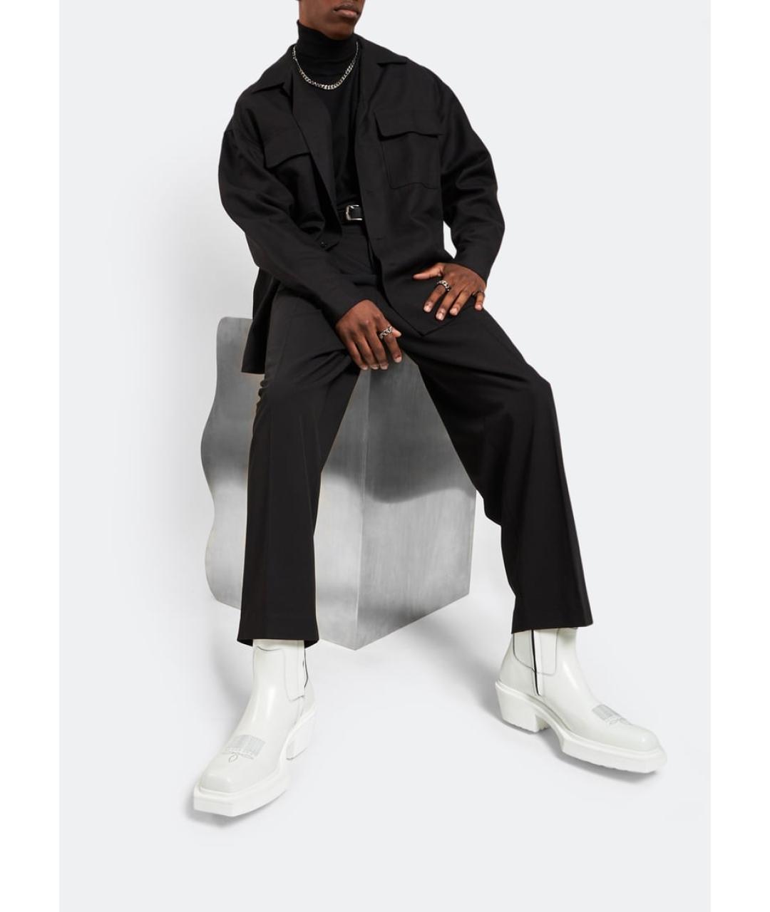 VETEMENTS Белые кожаные высокие ботинки, фото 2