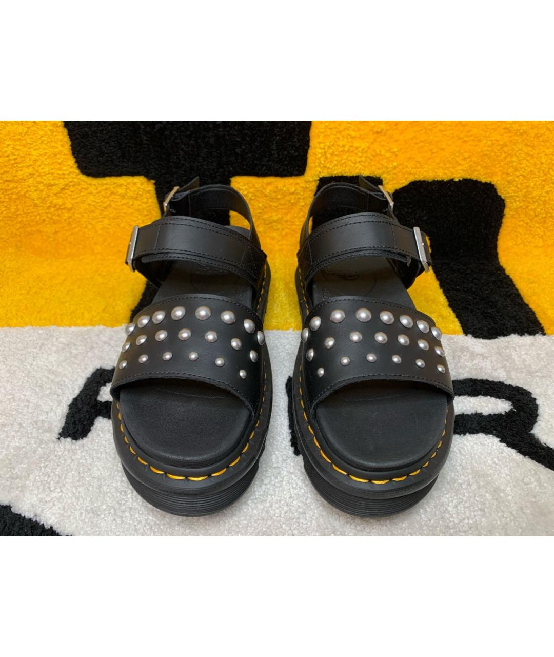 DR. MARTENS Черные кожаные сандалии, фото 2