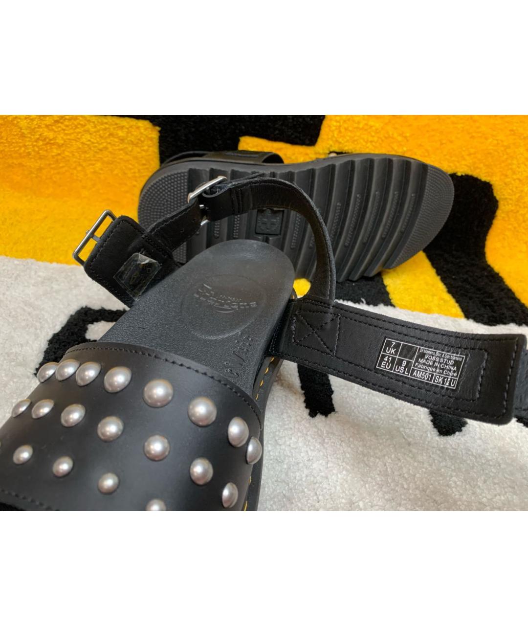 DR. MARTENS Черные кожаные сандалии, фото 6