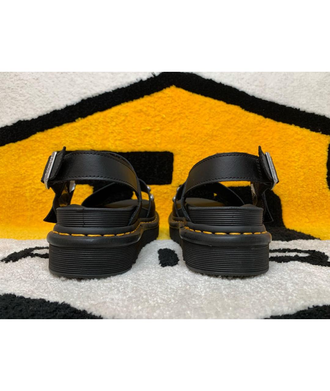DR. MARTENS Черные кожаные сандалии, фото 4