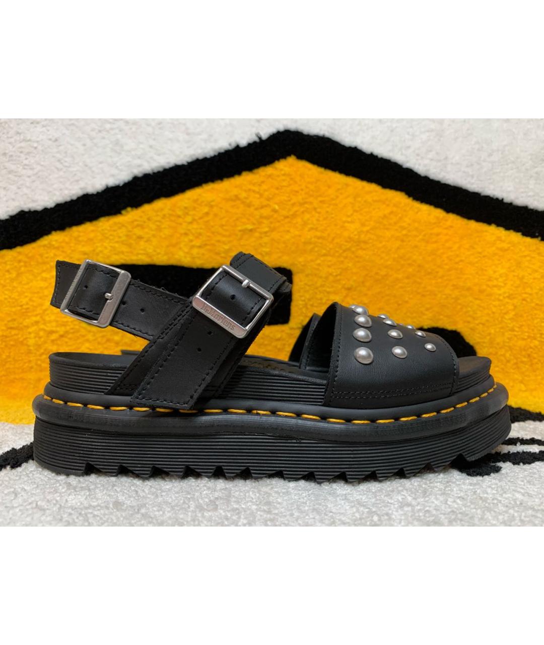 DR. MARTENS Черные кожаные сандалии, фото 9