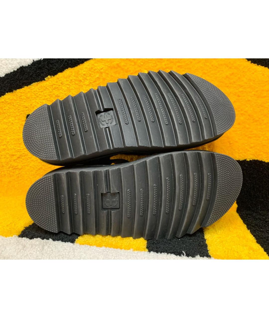 DR. MARTENS Черные кожаные сандалии, фото 8