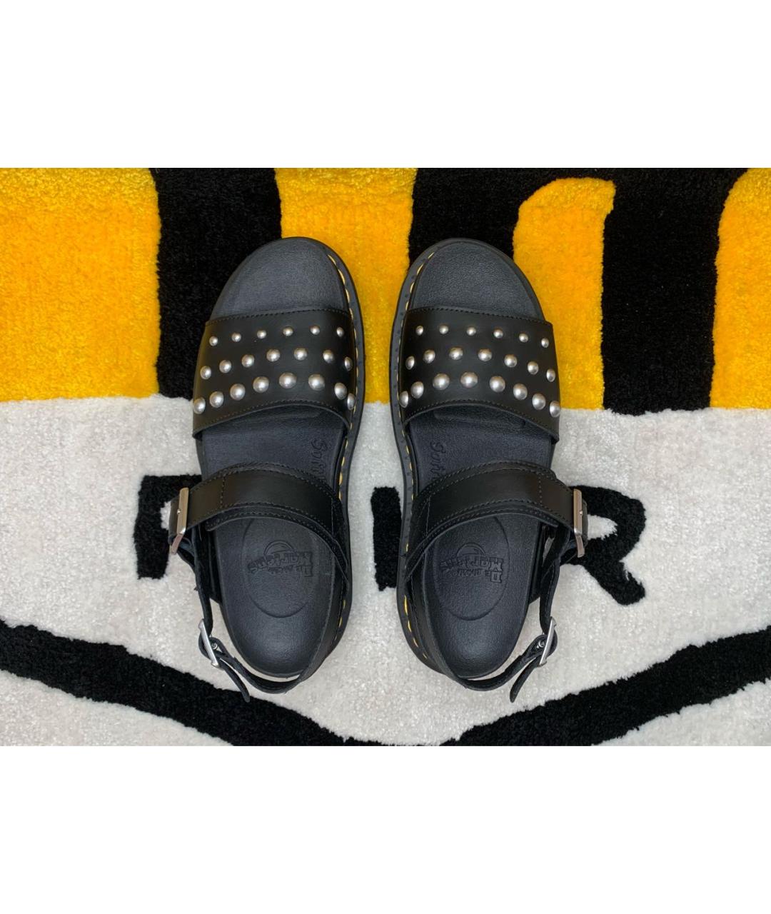 DR. MARTENS Черные кожаные сандалии, фото 3