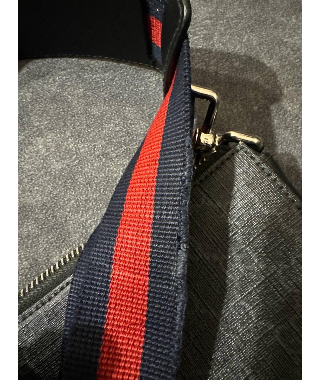 GUCCI Черная кожаная сумка на плечо, фото 8