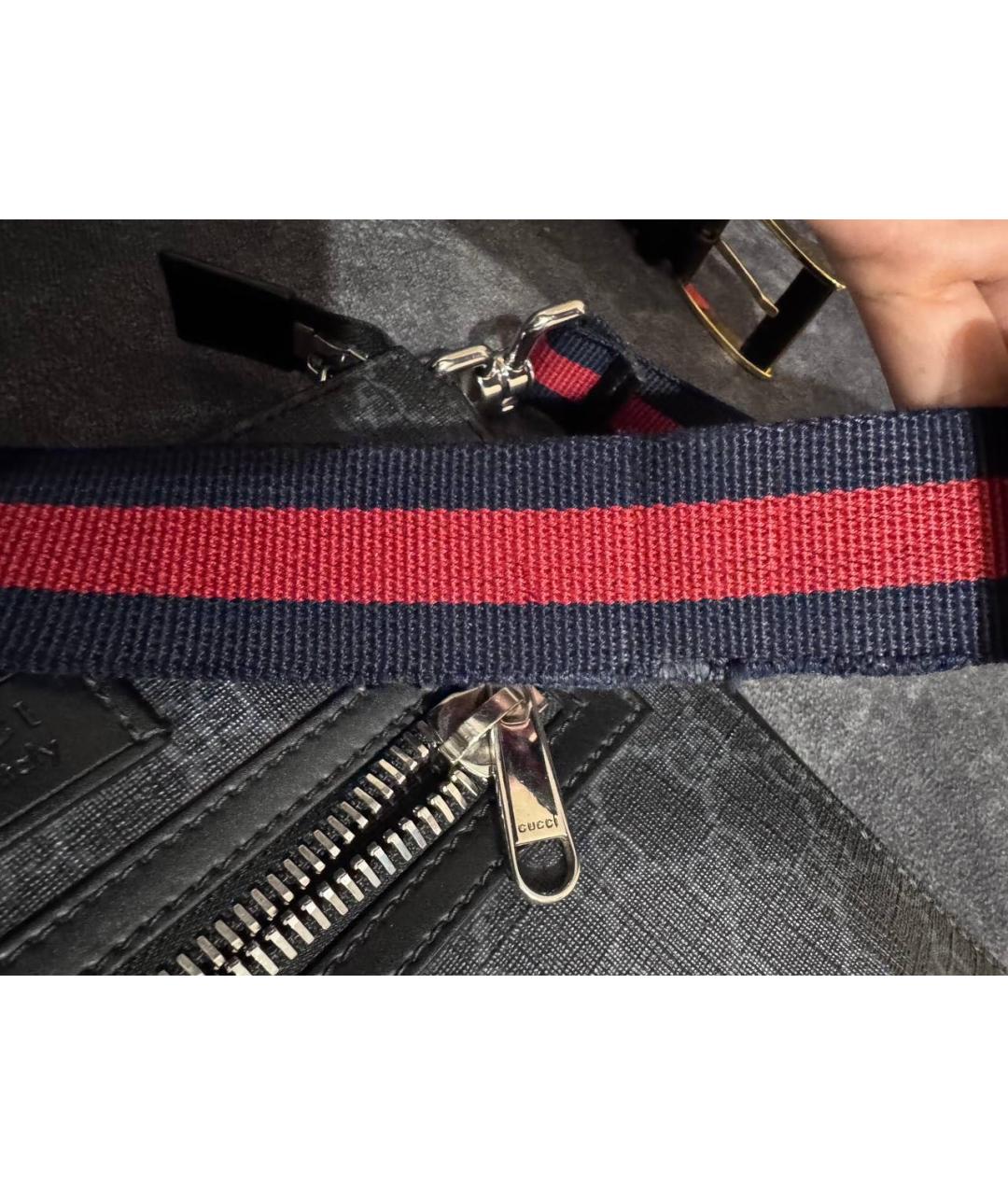 GUCCI Черная кожаная сумка на плечо, фото 7