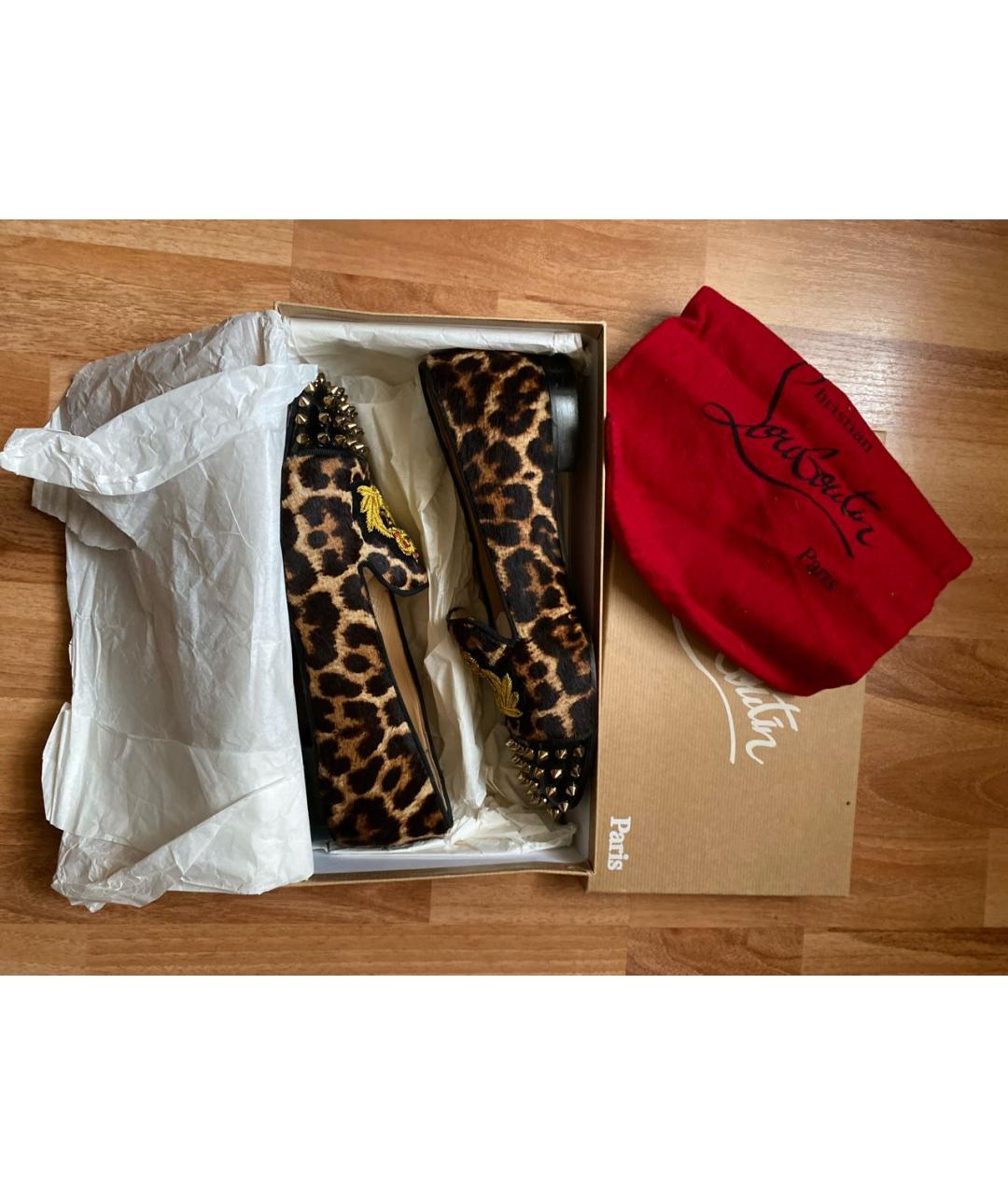 CHRISTIAN LOUBOUTIN Коричневые лоферы, фото 6