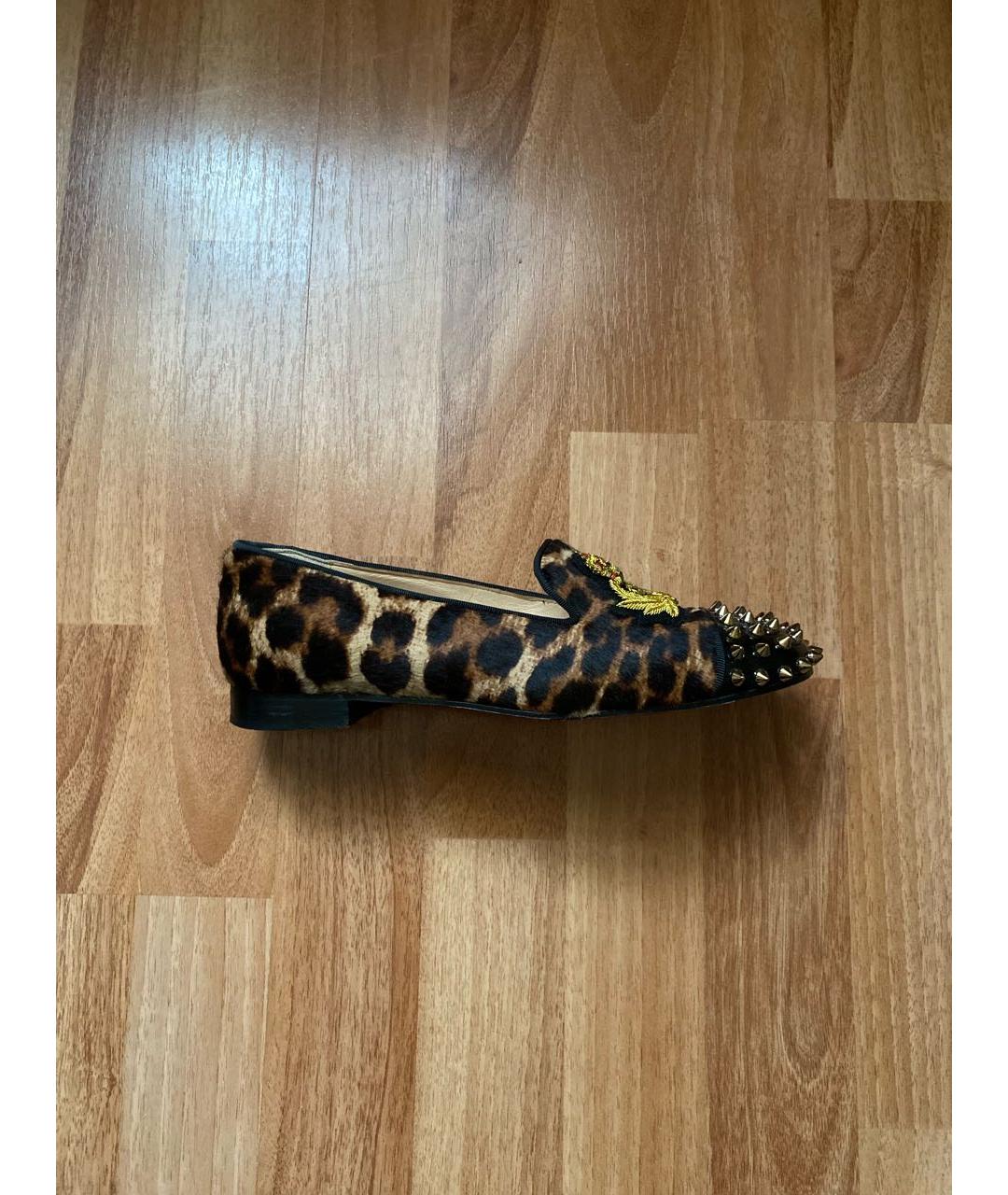 CHRISTIAN LOUBOUTIN Коричневые лоферы, фото 9