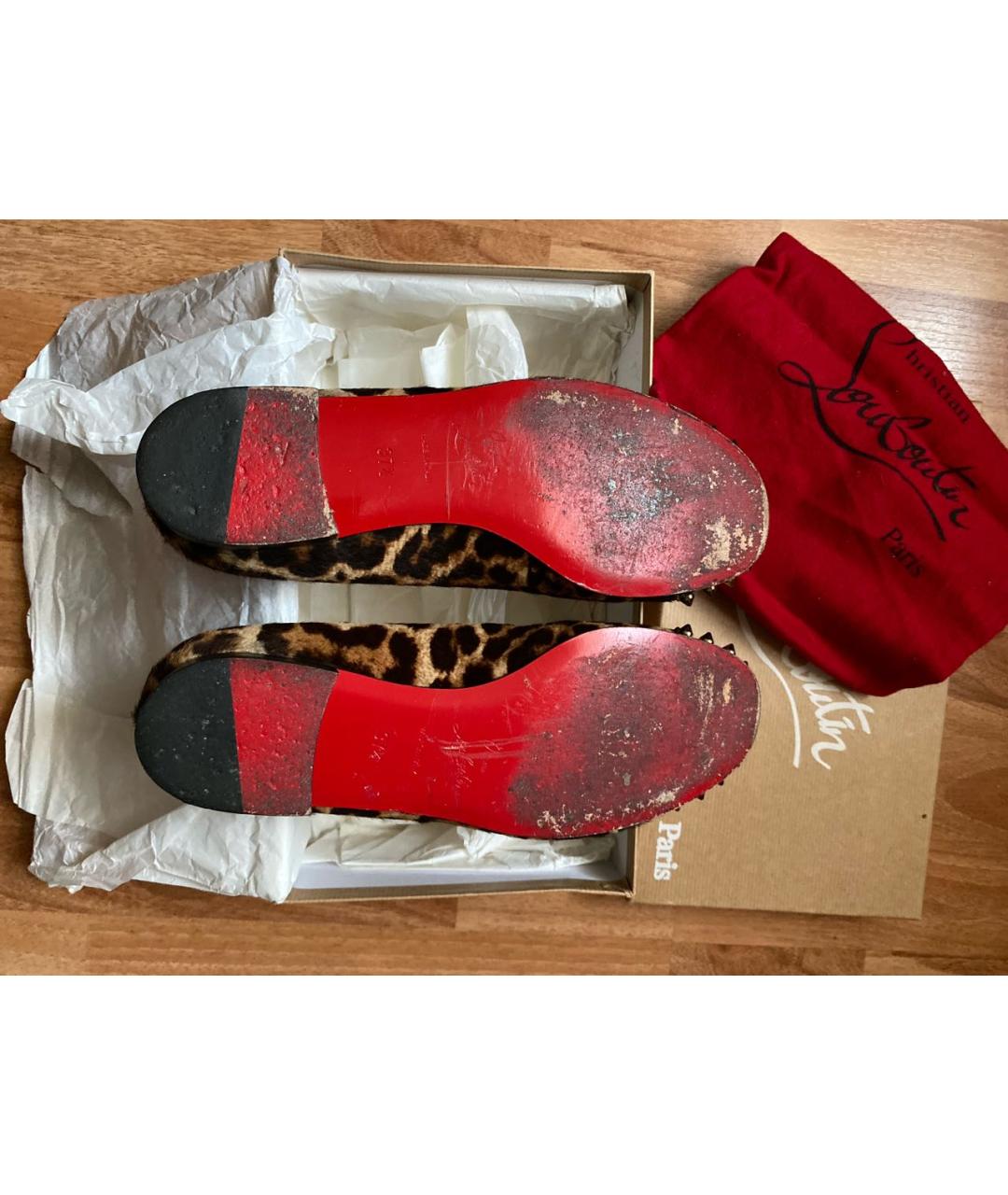 CHRISTIAN LOUBOUTIN Коричневые лоферы, фото 7