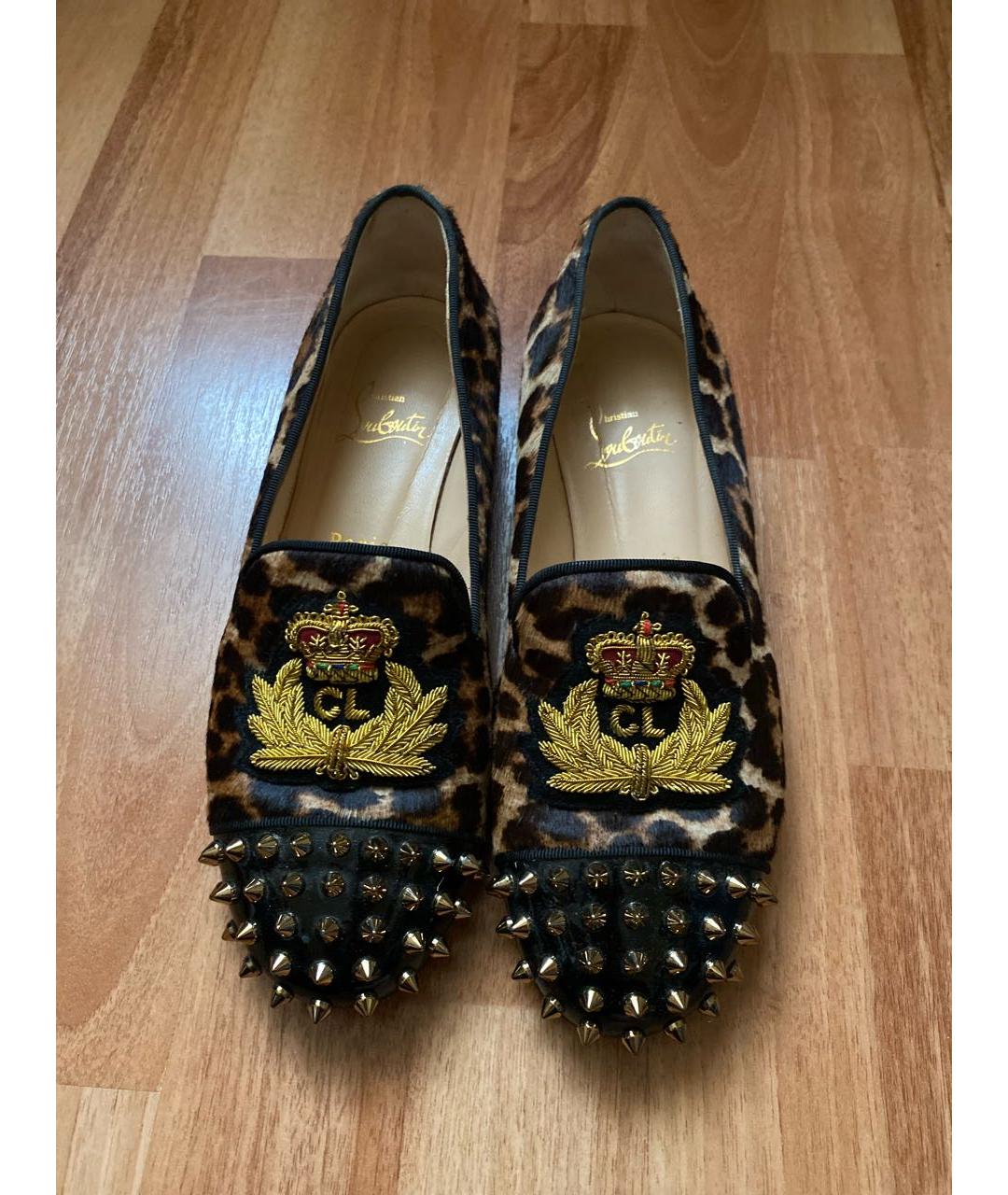 CHRISTIAN LOUBOUTIN Коричневые лоферы, фото 2
