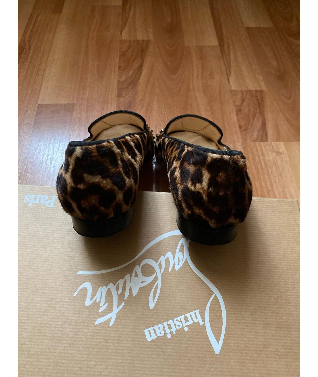 CHRISTIAN LOUBOUTIN Коричневые лоферы, фото 4
