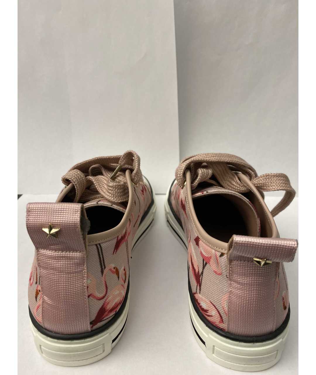 RED VALENTINO Розовые текстильные кроссовки, фото 4