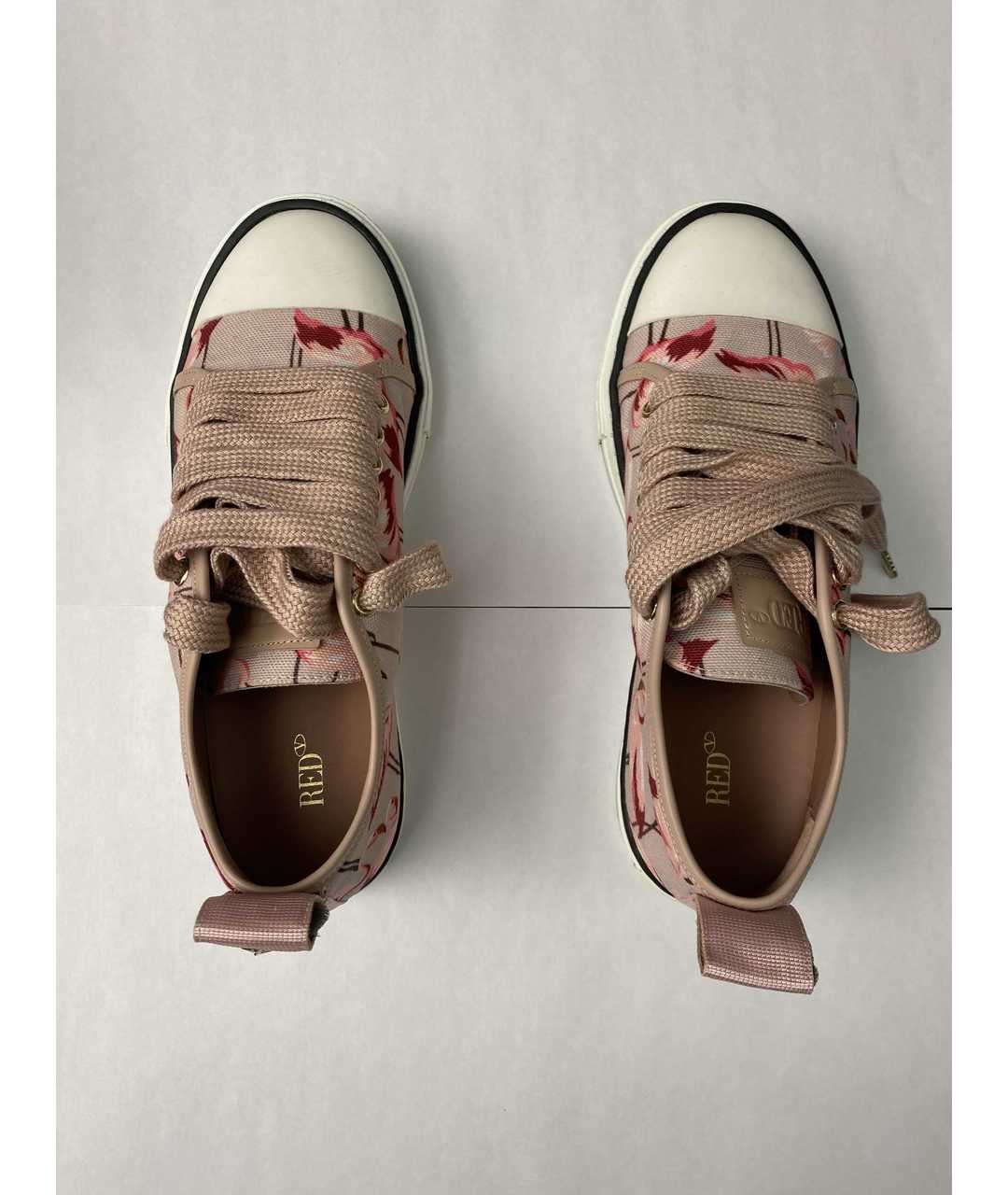 RED VALENTINO Розовые текстильные кроссовки, фото 3