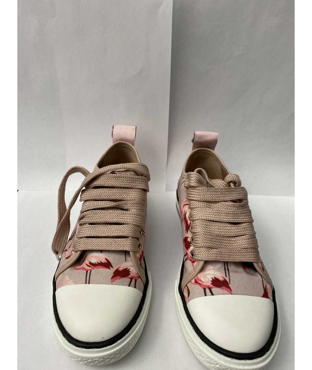 RED VALENTINO Розовые текстильные кроссовки, фото 2