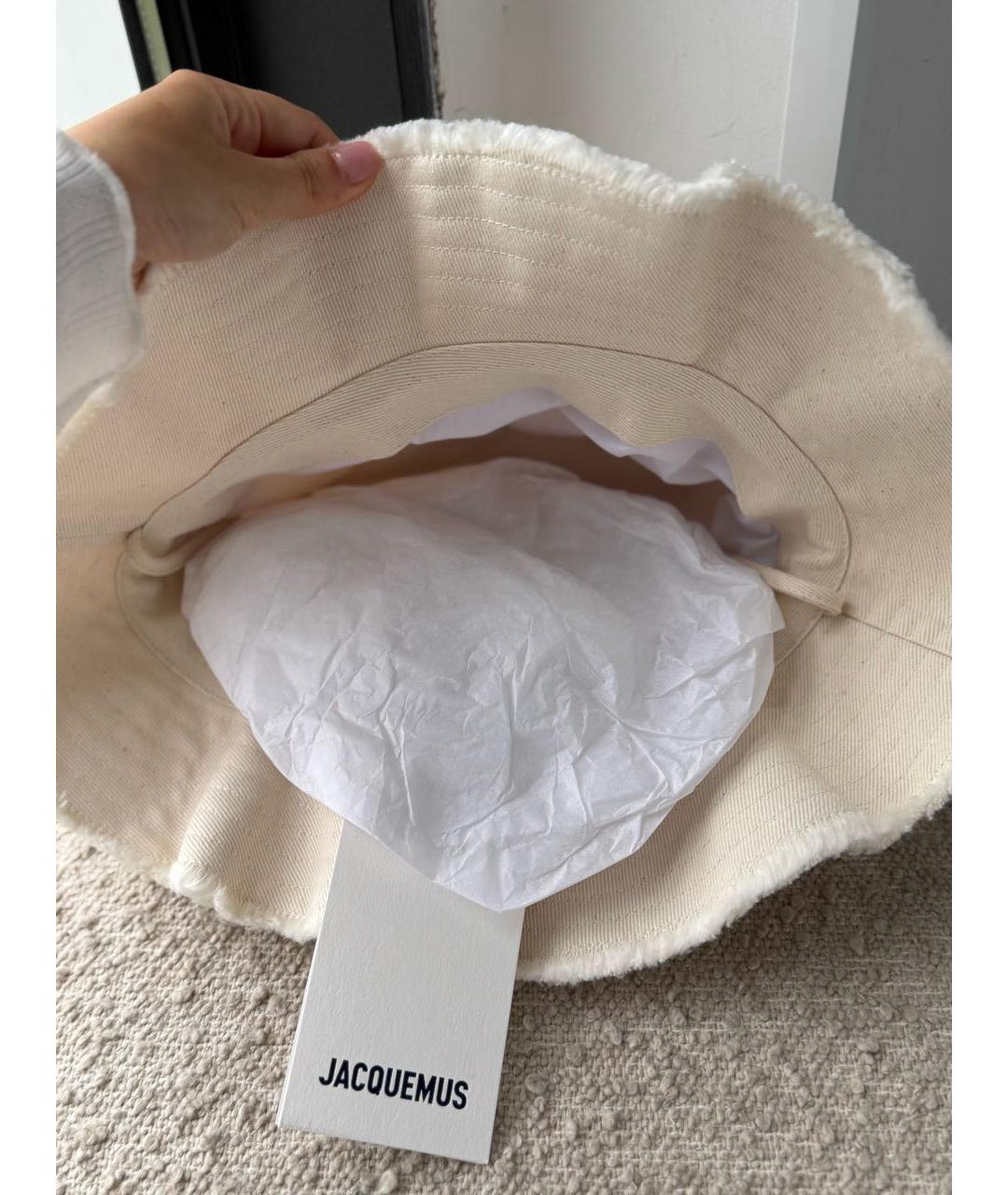 JACQUEMUS Бежевая хлопковая панама, фото 4