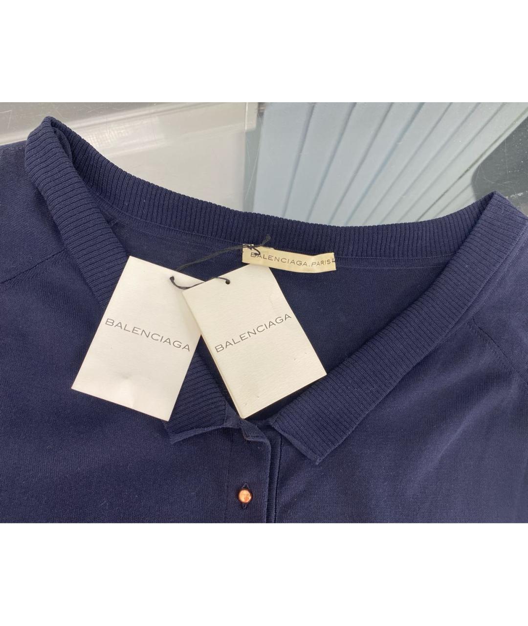 BALENCIAGA Темно-синий хлопковый джемпер / свитер, фото 3