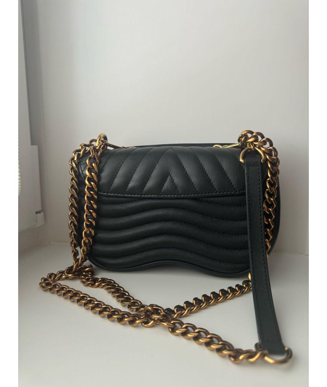 LOUIS VUITTON Черная кожаная сумка через плечо, фото 3