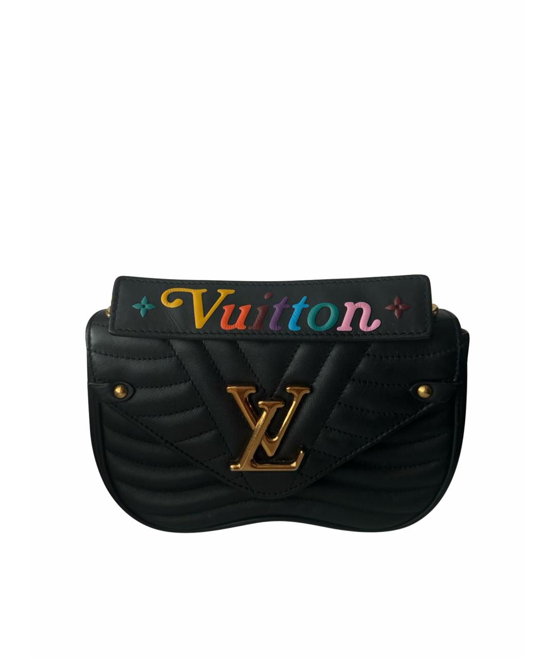 LOUIS VUITTON Черная кожаная сумка через плечо, фото 1