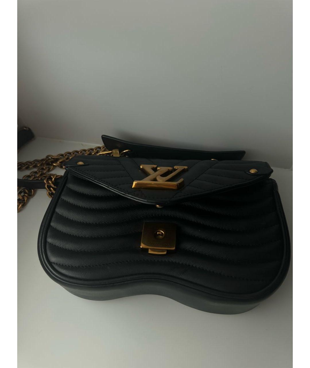 LOUIS VUITTON Черная кожаная сумка через плечо, фото 4