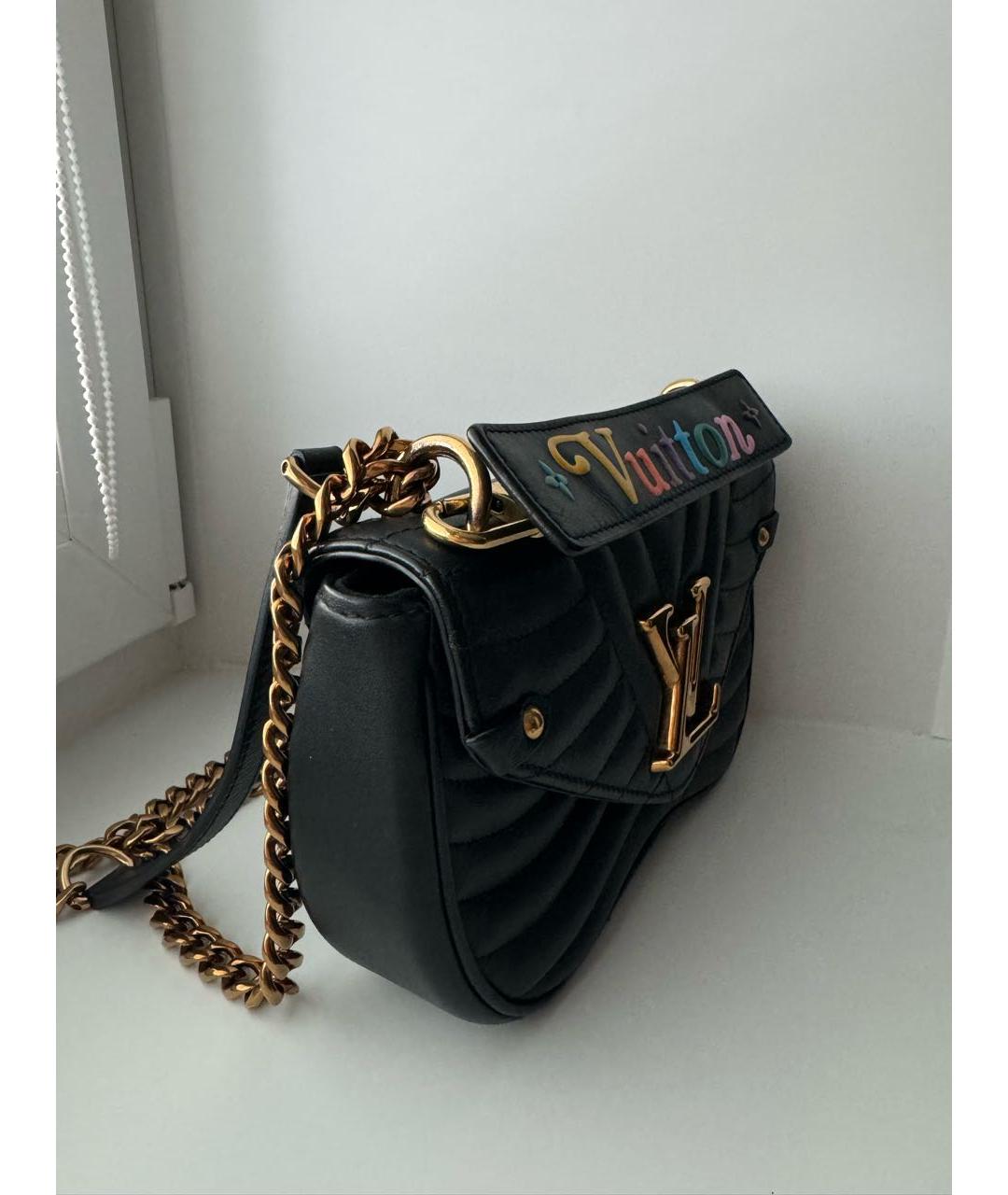 LOUIS VUITTON Черная кожаная сумка через плечо, фото 2
