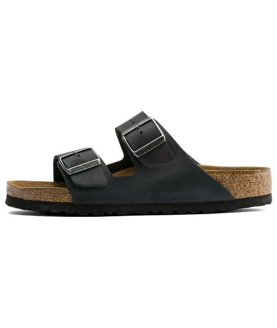 BIRKENSTOCK Черные кожаные сандалии, фото 2