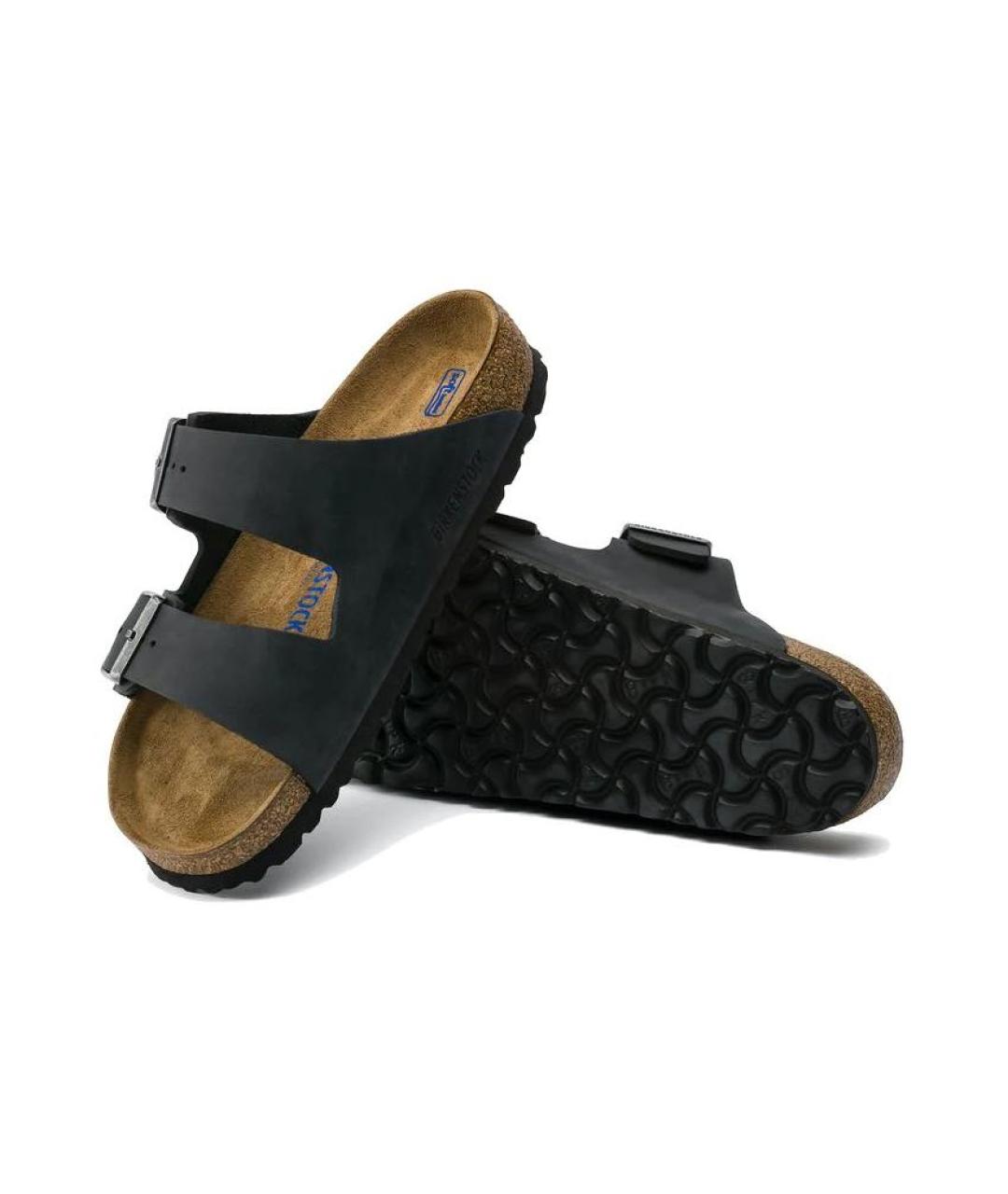 BIRKENSTOCK Черные кожаные сандалии, фото 6