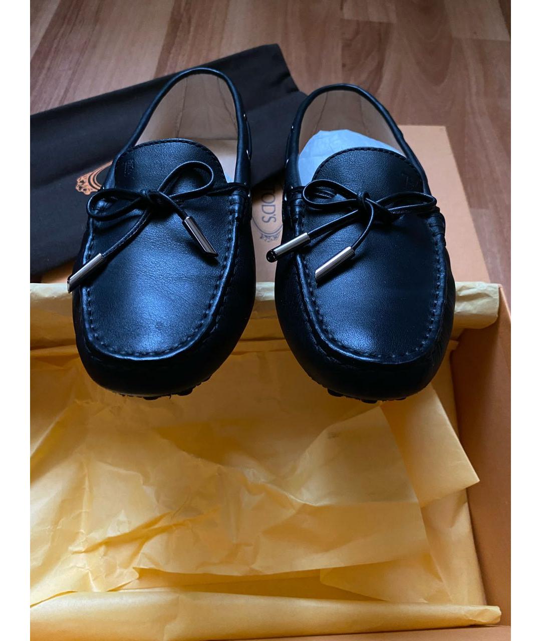 TOD'S Черные кожаные мокасины, фото 6