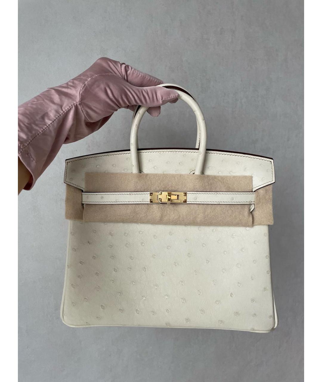 HERMES Бежевая сумка тоут из экзотической кожи, фото 3