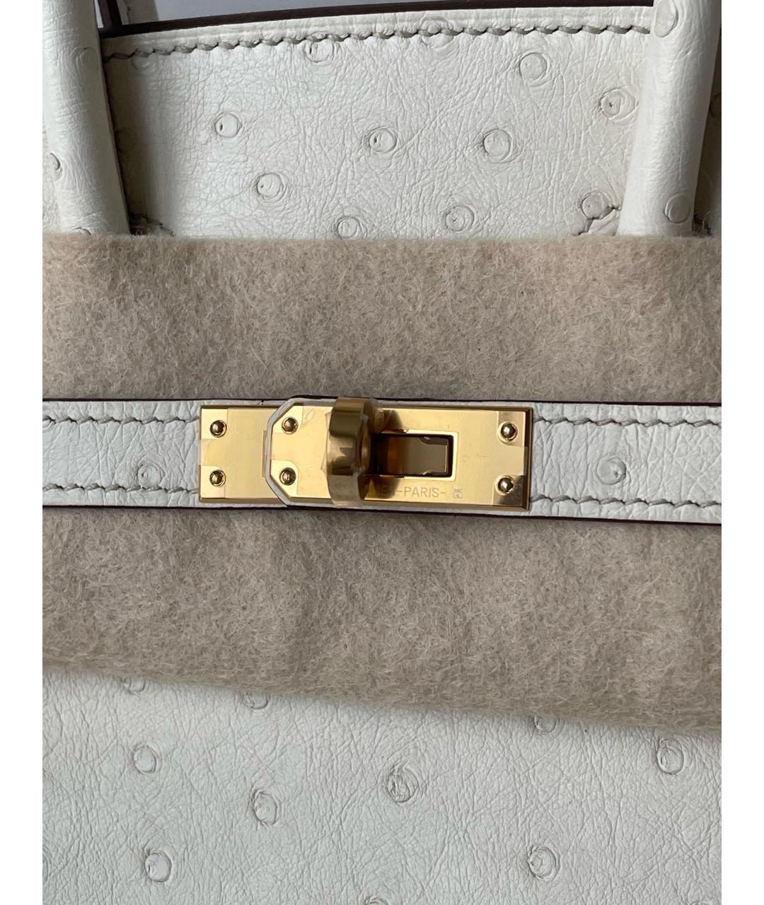 HERMES Бежевая сумка тоут из экзотической кожи, фото 5