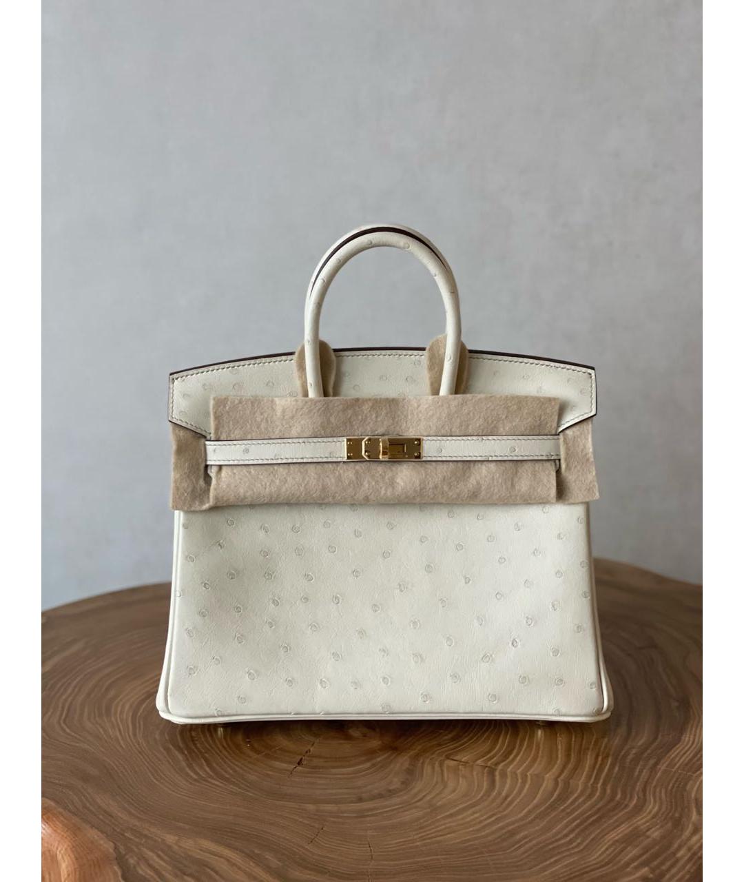 HERMES Бежевая сумка тоут из экзотической кожи, фото 8